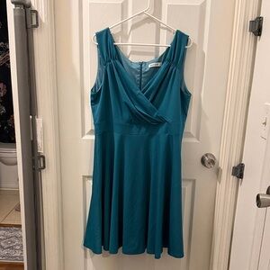 Grace Karin Teal Sleeveless Dress